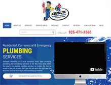 Tablet Screenshot of absoluteplumbinganddrain.com